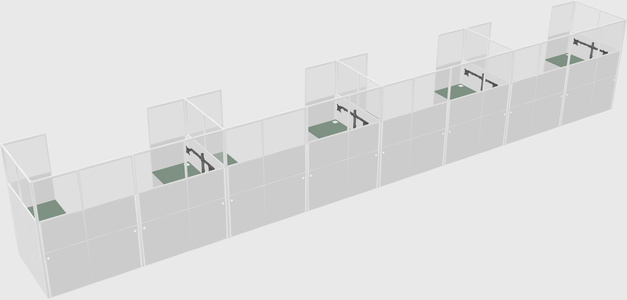 U-shaped cubicle