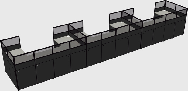 U-shaped cubicle