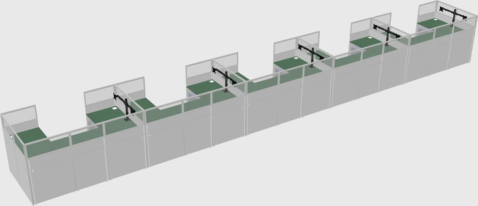 U-shaped cubicle