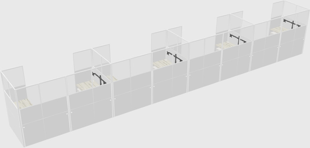 U-shaped cubicle