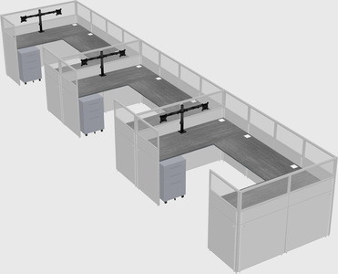 U-shaped cubicle