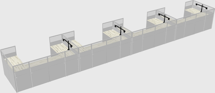 U-shaped cubicle
