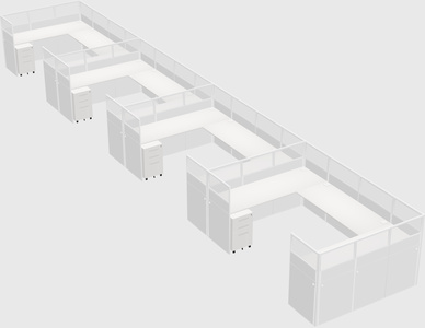 U-shaped cubicle