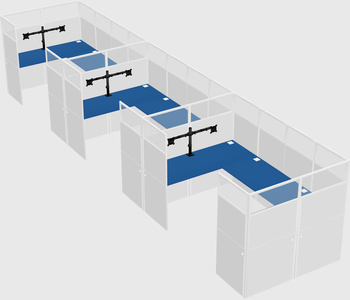 U-shaped cubicle