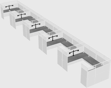 U-shaped cubicle