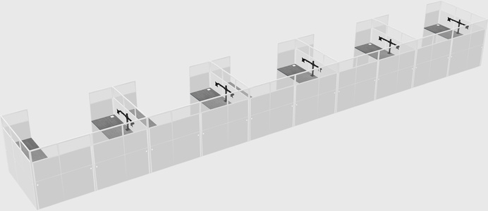 U-shaped cubicle