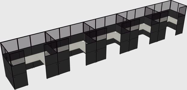 U-shaped cubicle