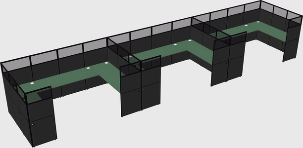 U-shaped cubicle