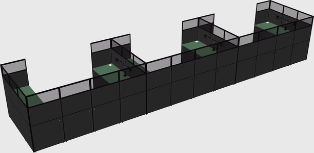 U-shaped cubicle