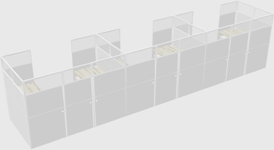U-shaped cubicle