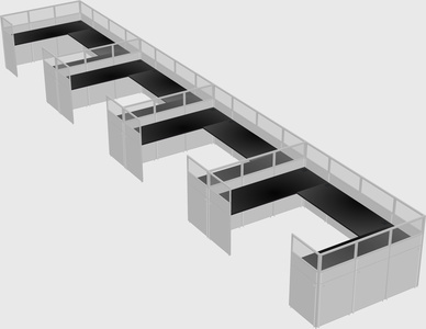 U-shaped cubicle