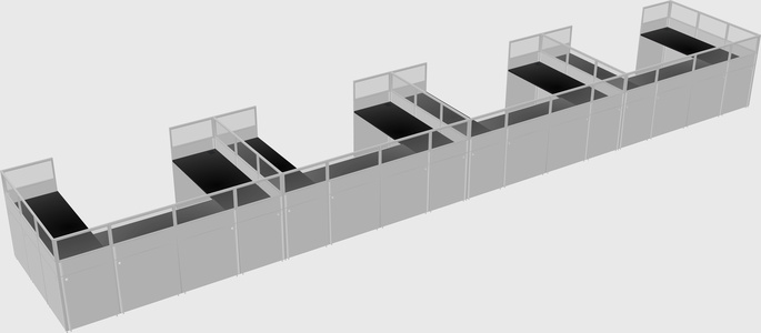 U-shaped cubicle