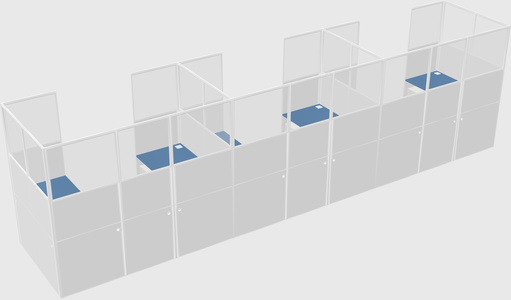 U-shaped cubicle