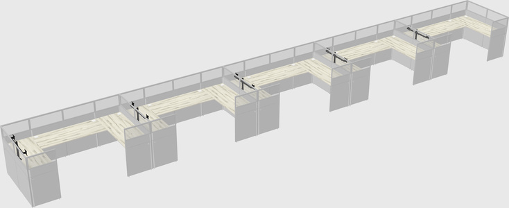 U-shaped cubicle