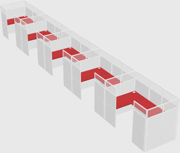 U-shaped cubicle