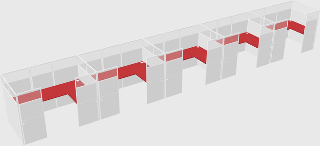 U-shaped cubicle