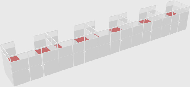 U-shaped cubicle