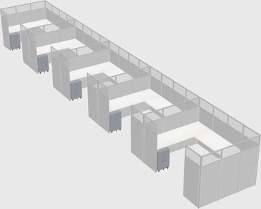 U-shaped cubicle
