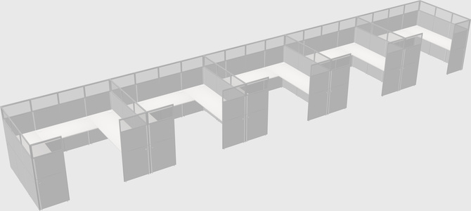 U-shaped cubicle