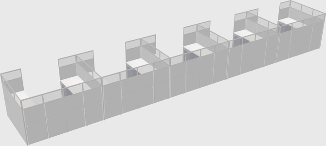 U-shaped cubicle