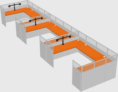 U-shaped cubicle