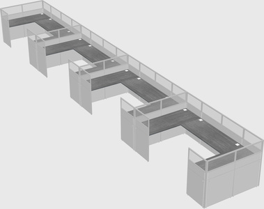 U-shaped cubicle