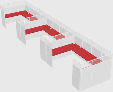 U-shaped cubicle