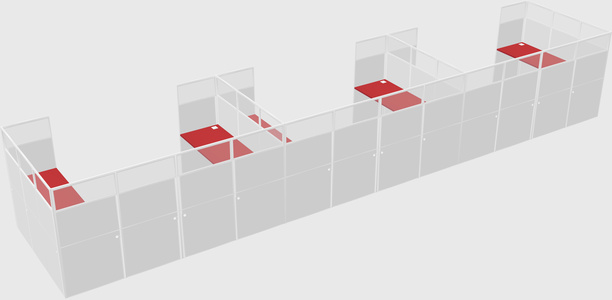 U-shaped cubicle