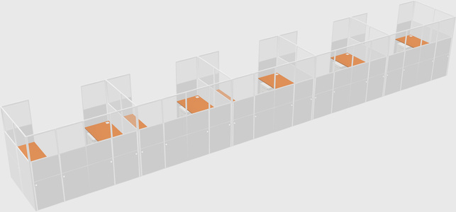 U-shaped cubicle