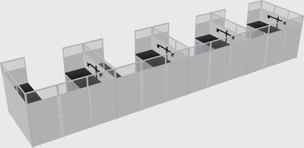 U-shaped cubicle