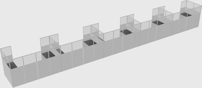 U-shaped cubicle