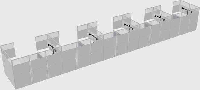 U-shaped cubicle