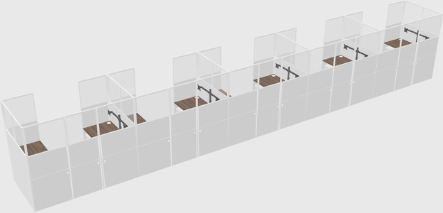 U-shaped cubicle