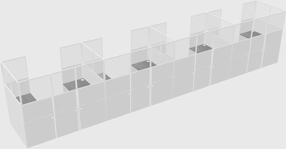 U-shaped cubicle