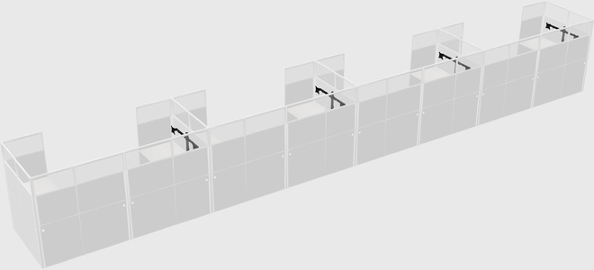 U-shaped cubicle