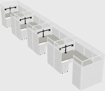 U-shaped cubicle