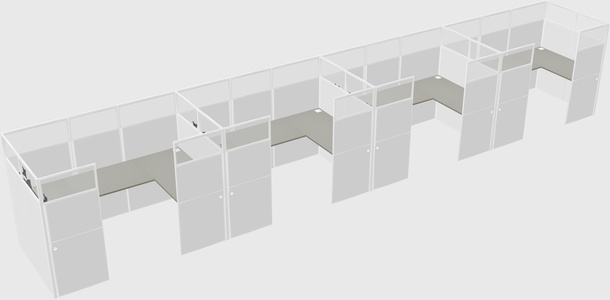 U-shaped cubicle