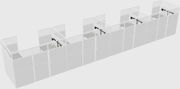 U-shaped cubicle