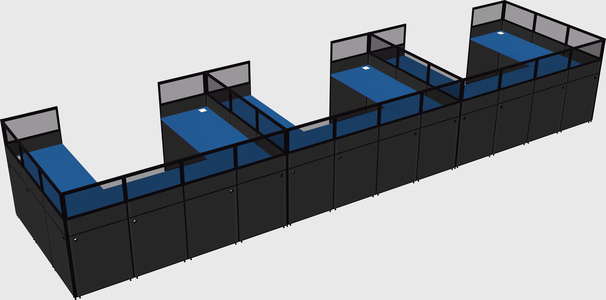 U-shaped cubicle