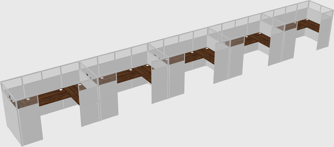 U-shaped cubicle