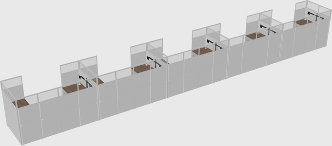 U-shaped cubicle