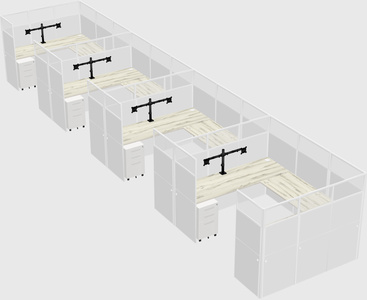 U-shaped cubicle