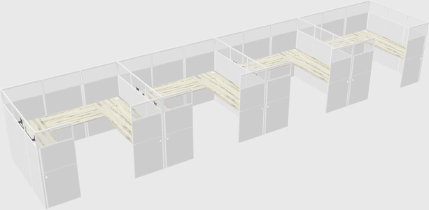 U-shaped cubicle