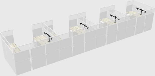 U-shaped cubicle