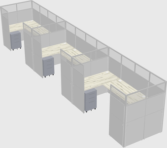 U-shaped cubicle