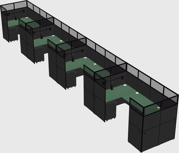 U-shaped cubicle