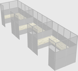 U-shaped cubicle