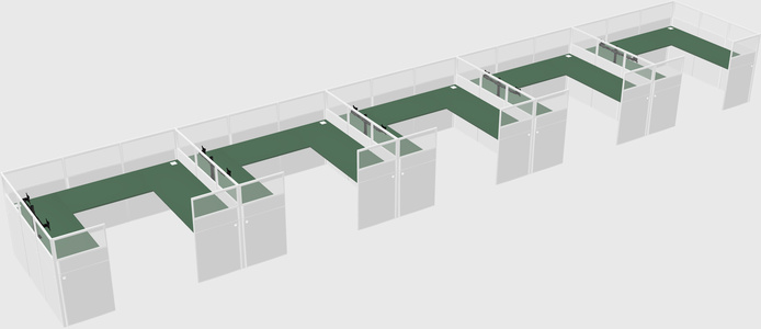 U-shaped cubicle