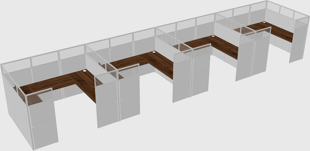 U-shaped cubicle