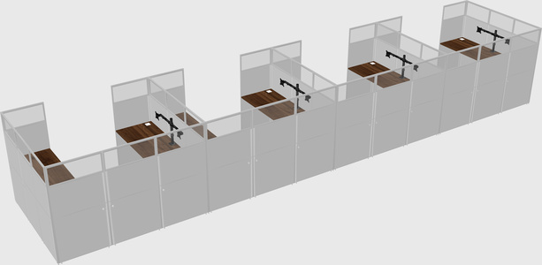 U-shaped cubicle